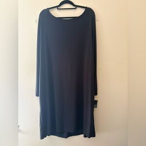 MARINA Classic Black Long Sleeve Dress With Silver studs in back.